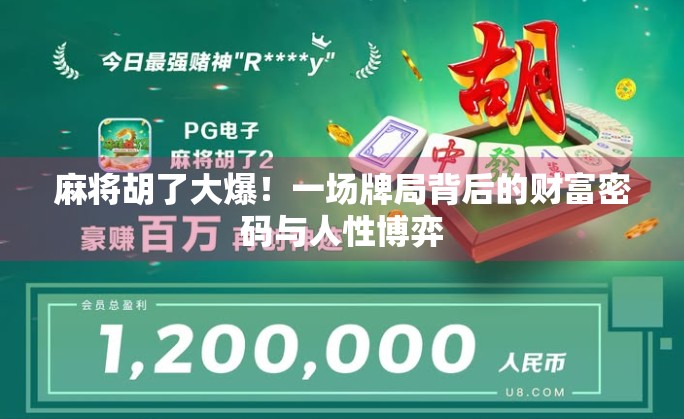 麻将胡了大爆！一场牌局背后的财富密码与人性博弈