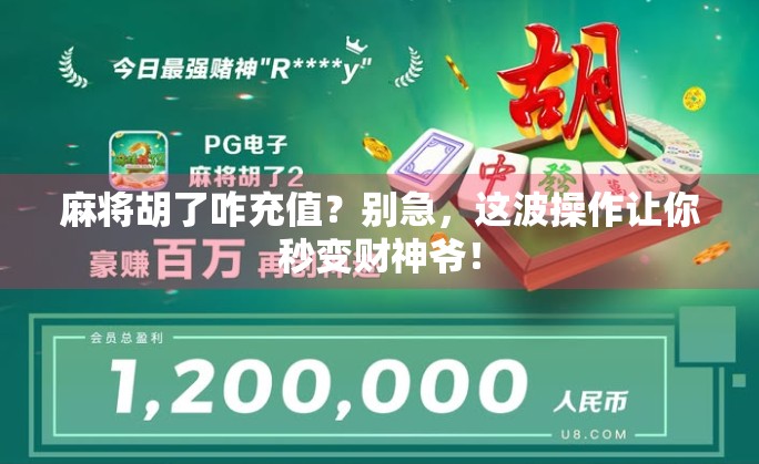 麻将胡了咋充值？别急，这波操作让你秒变财神爷！