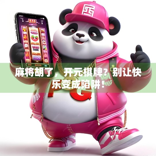 麻将胡了，开元棋牌？别让快乐变成陷阱！